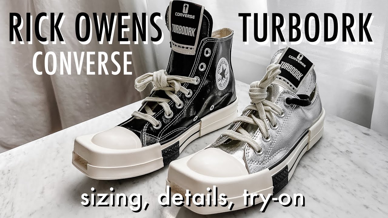 RICK OWENS DRKSHDW X CONVERSE TURBODRK Chuck 70 Review | DRKSTAR