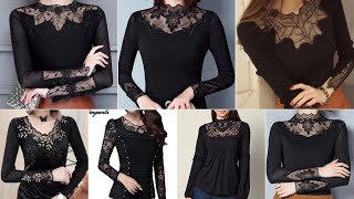 60+ Stylish & trendy lace patchwork blouse /tops designs ideas