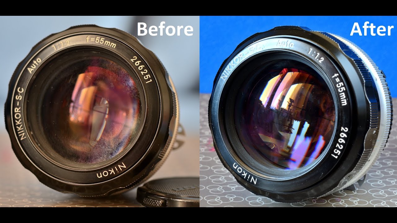 Lens Repair: Nikon Nikkor 55 f1.2 fungus cleaning - YouTube