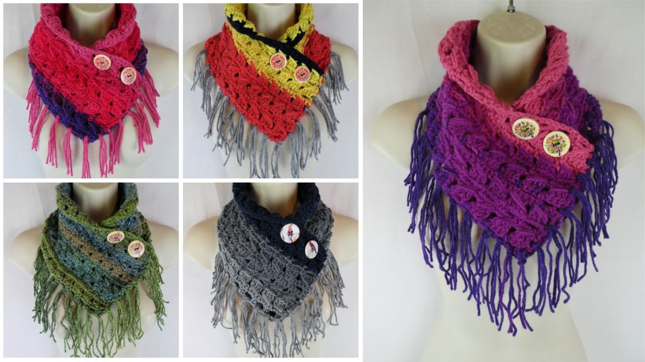 How to Crochet a Fringe Textured Neck Warmer | Stylish and Cozy