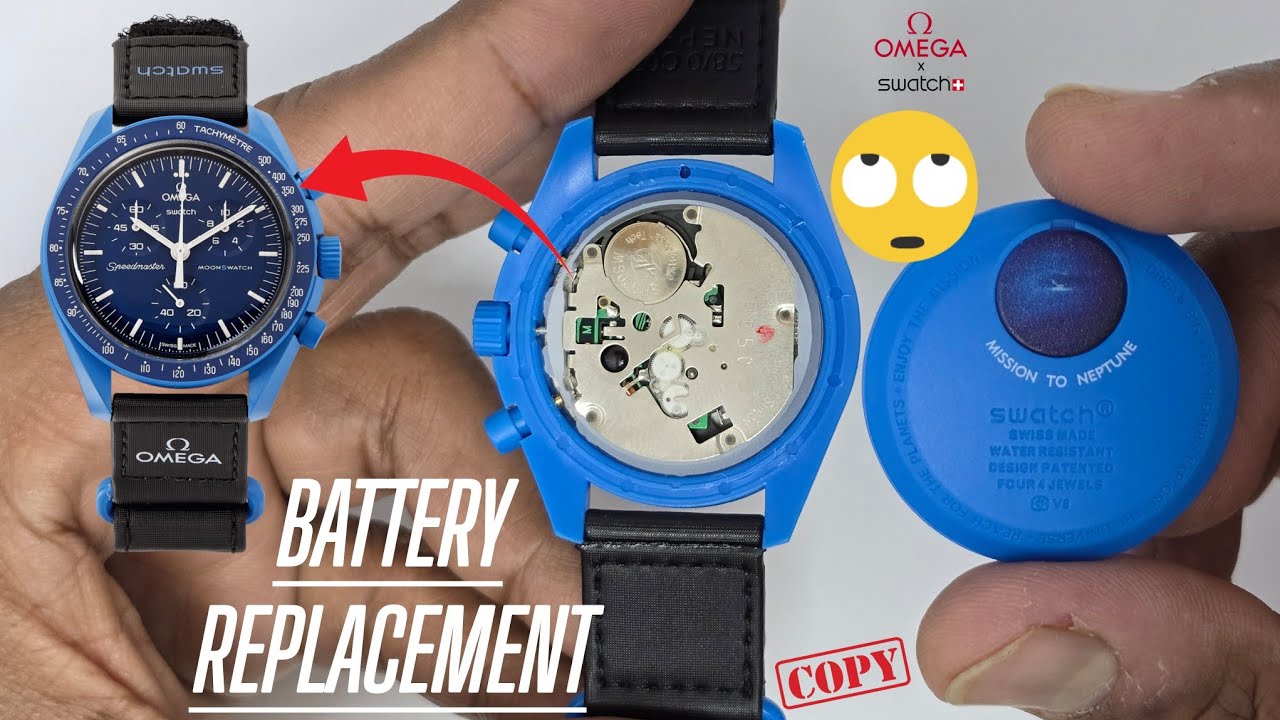 How To Replace Battery Omega X Swatch MoonSwatch - YouTube