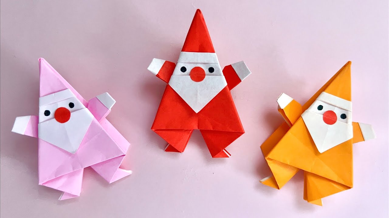 クリスマス 折り紙】 サンタクロース 折り方【Christmas Origami】How