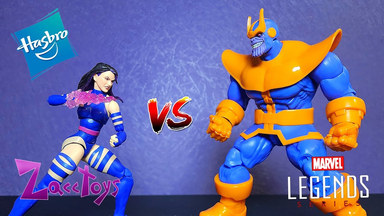 Hasbro Marvel Legends Gamerverse Psylocke vs. Thanos Set Action