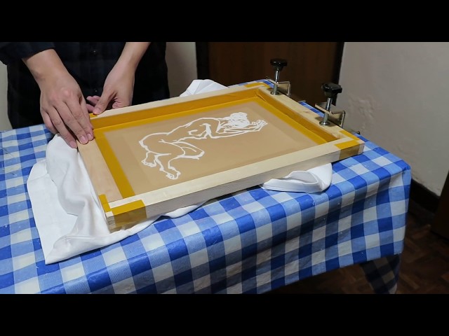 シルクスクリーン印刷 / W型クランプ 印刷台用可 - YouTube