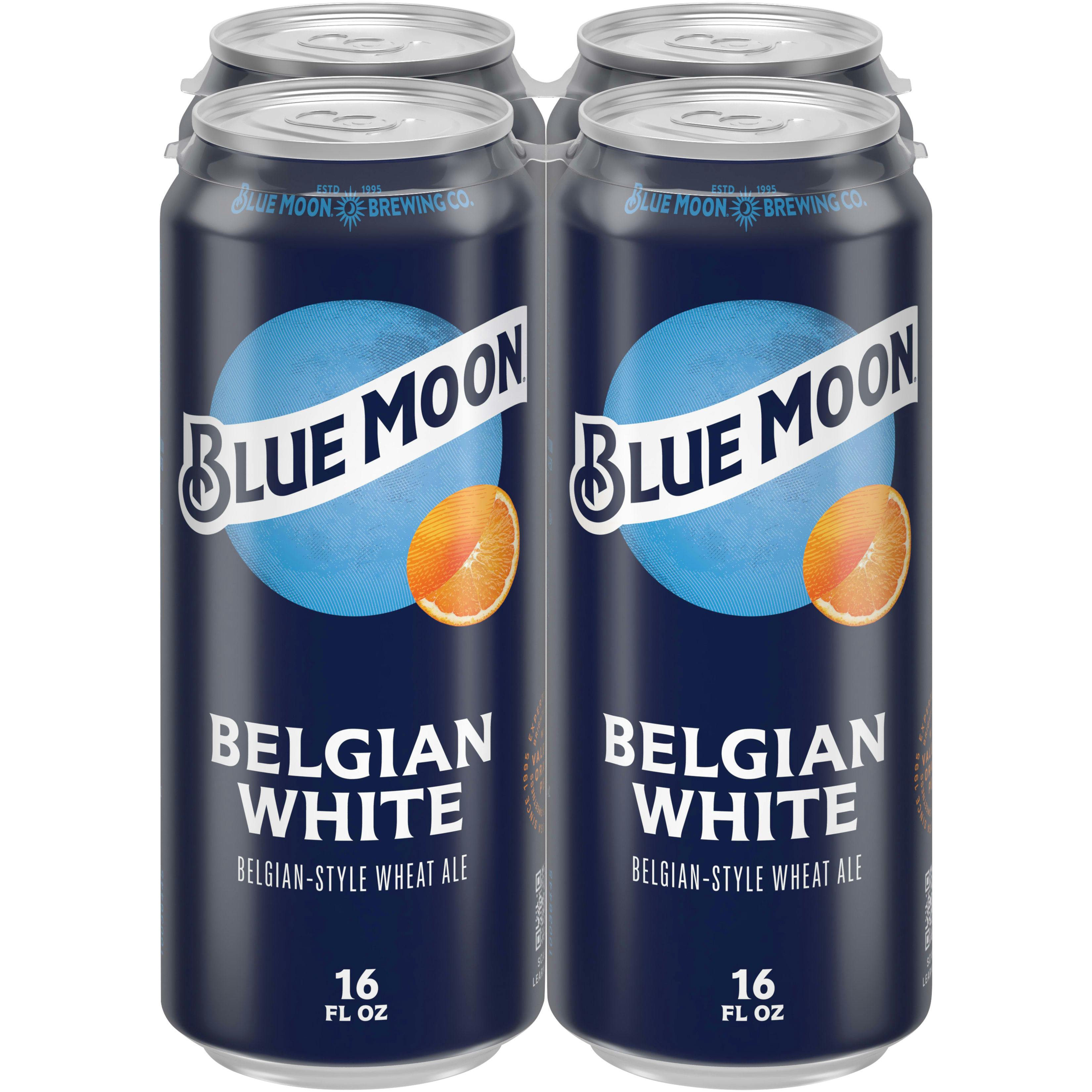 Blue Moon Brewing Company Belgian White 4 pack 16 oz. Can - Yankee