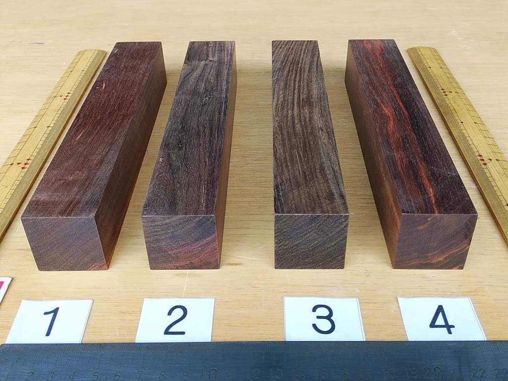 19816 材料 角材 (本)紫檀 (1) 4本口 [裏・末口] … 材料[13]角材