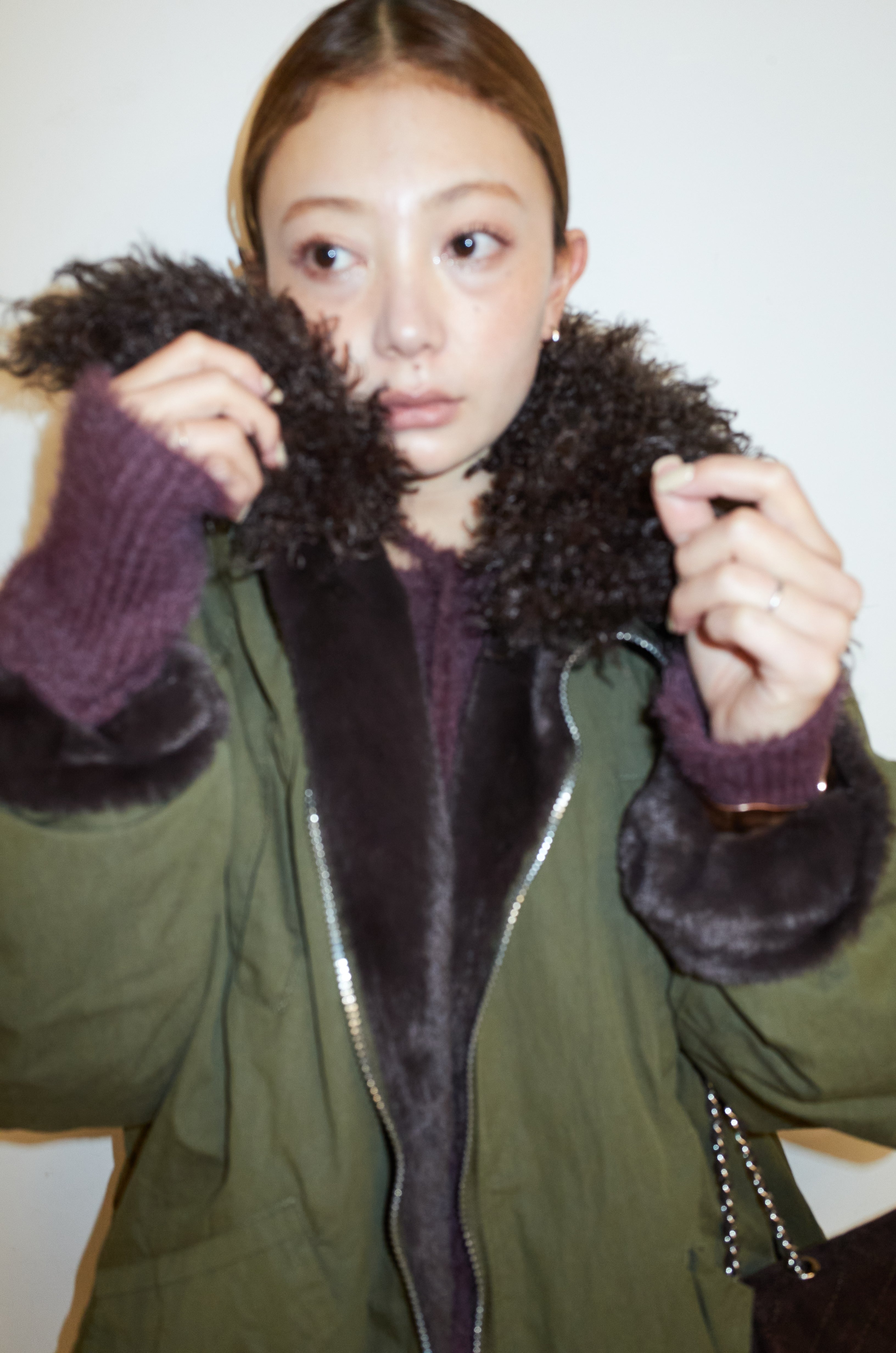 予約]ボア襟ジップブルゾン – IAMALPHA