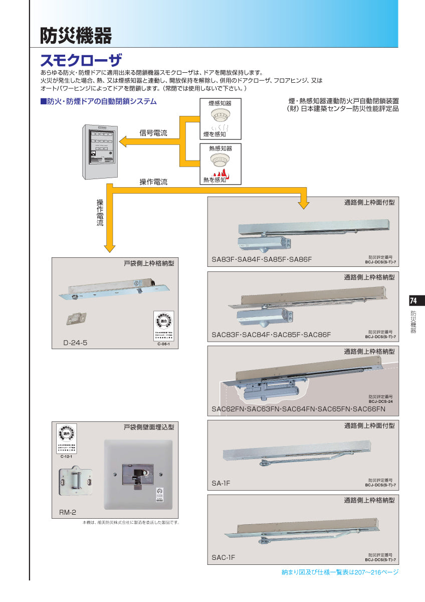 D-24-5｜スモクローザー（防災機器）｜ニュースター（NEWSTAR