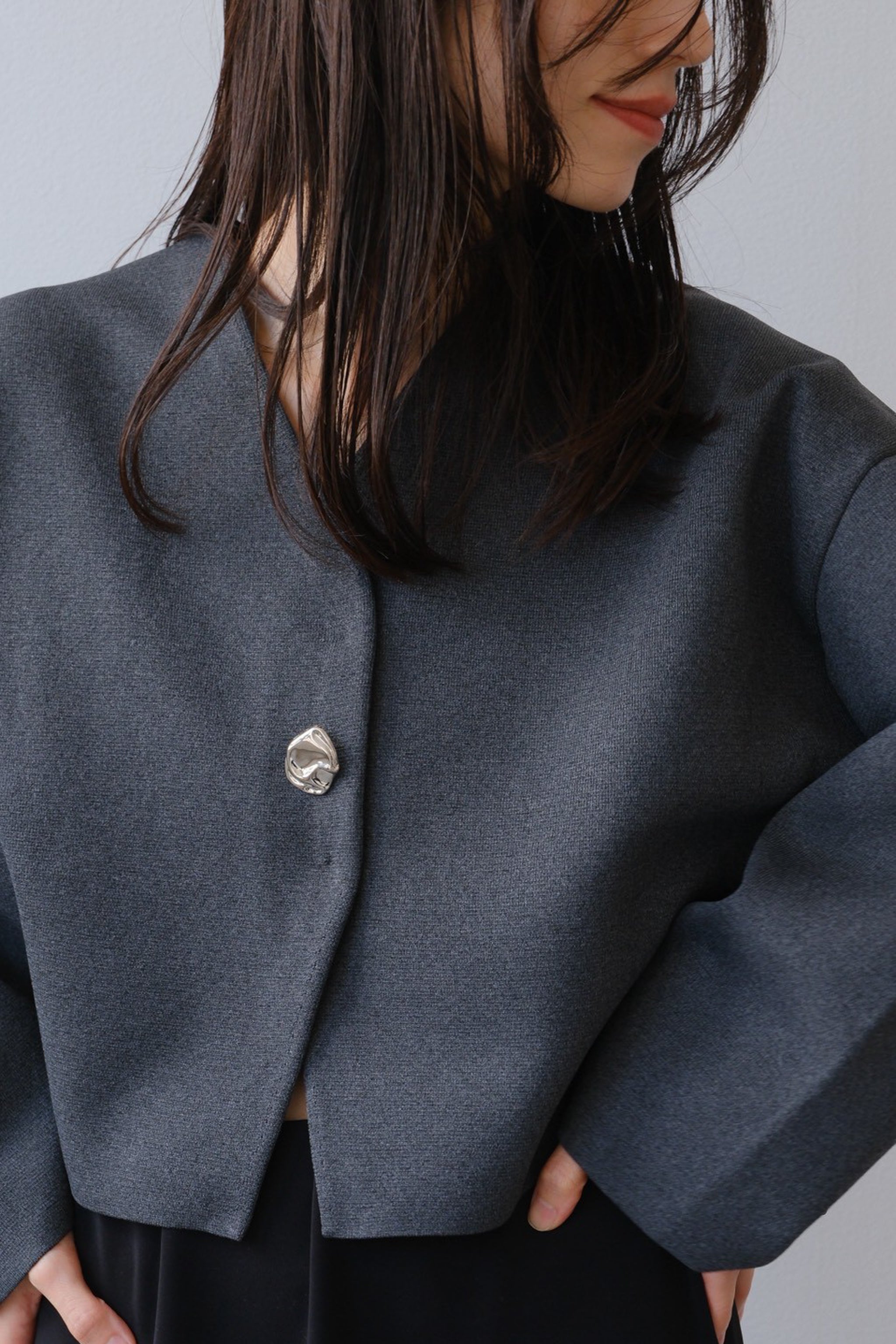 Rónde knit jacket (gray) – IFMEH