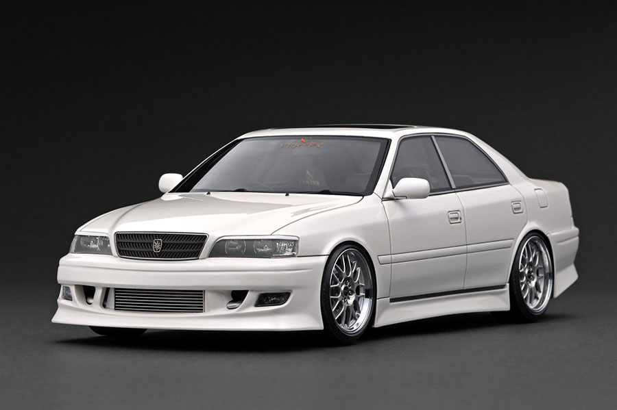 IG3313 1/18 VERTEX JZX100 Chaser Pearl White With Engine | LINE UP