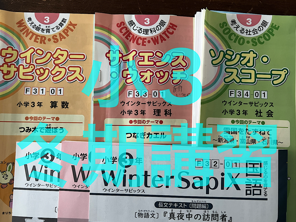サピックス小3冬期講習振り返り | ＜いくじでーた＞中学受験を親子で
