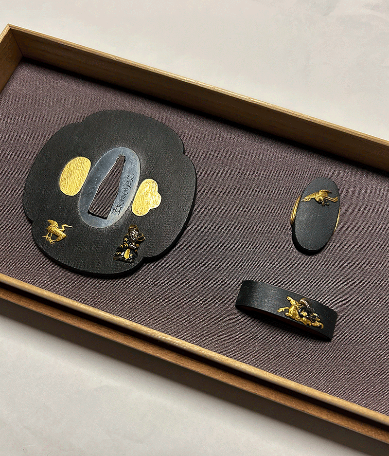 後藤方乗光晃 二所 寿老福禄寿Goto Hojyo Mitsuaki Tsuba and