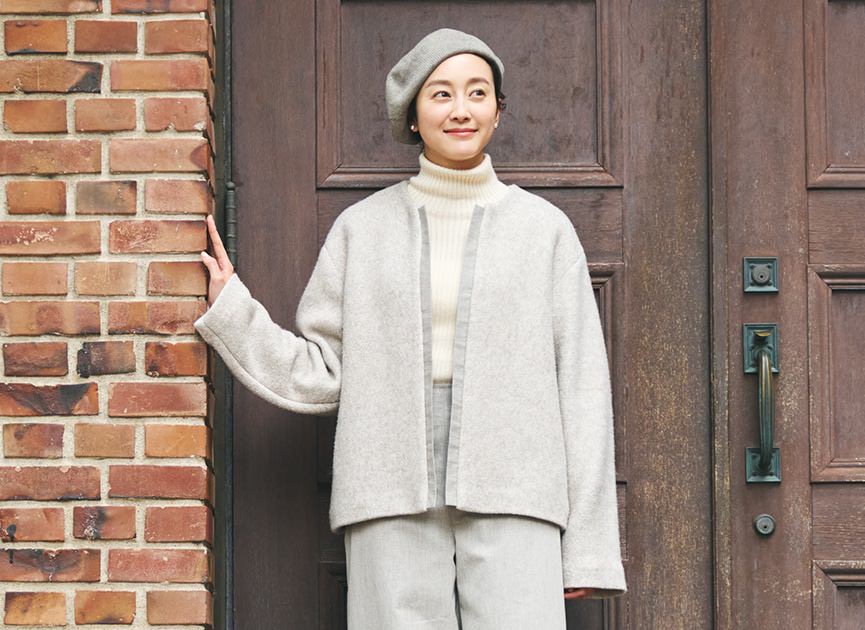 マーブルノーカラージャケット / オーガニックコットン – PRISTINE