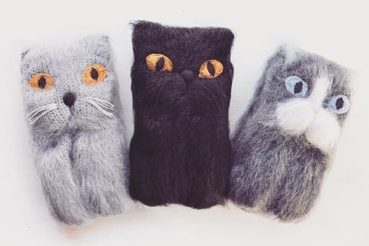 冬の首元にもっふもふのネコを--モヘア素材のハンドメイドマフラー