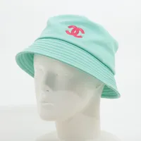 シャネル ココマーク 21P バケットハット M コットン ミントグリーン