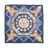 エルメス カレ90 MINERAUX 鉱物 スカーフ シルク クリーム A3043834