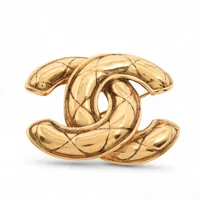 シャネル ココマーク マトラッセ 1142 ブローチ GP ゴールド A4044658