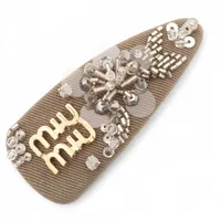 エルメス アイリーン バレッタ メタル×GP ゴールド×シルバー ヘア