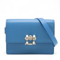 プラダ サフィアーノ ショルダーウォレット グレー AP096959｜中古