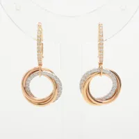 カルティエ トリニティ ダイヤ ピアス 750(YG×PG×WG) 7.2g A3805756