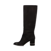 シャネル ココマーク 16B スエード ロングブーツ 39 レディース