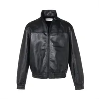 セリーヌ トリオンフ ラムスキン レザージャケット 50 メンズ ブラック