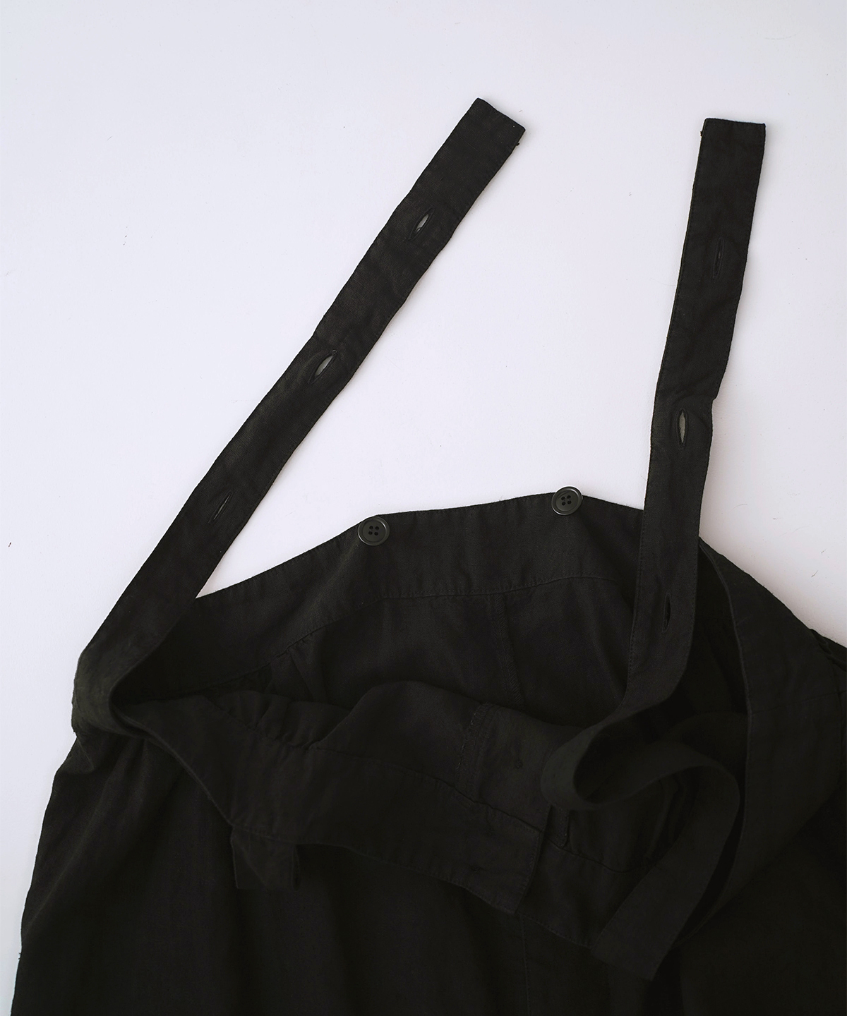 ブラックリネンワイドサロペット｜nest Robe / CONFECT ONLINE SHOP