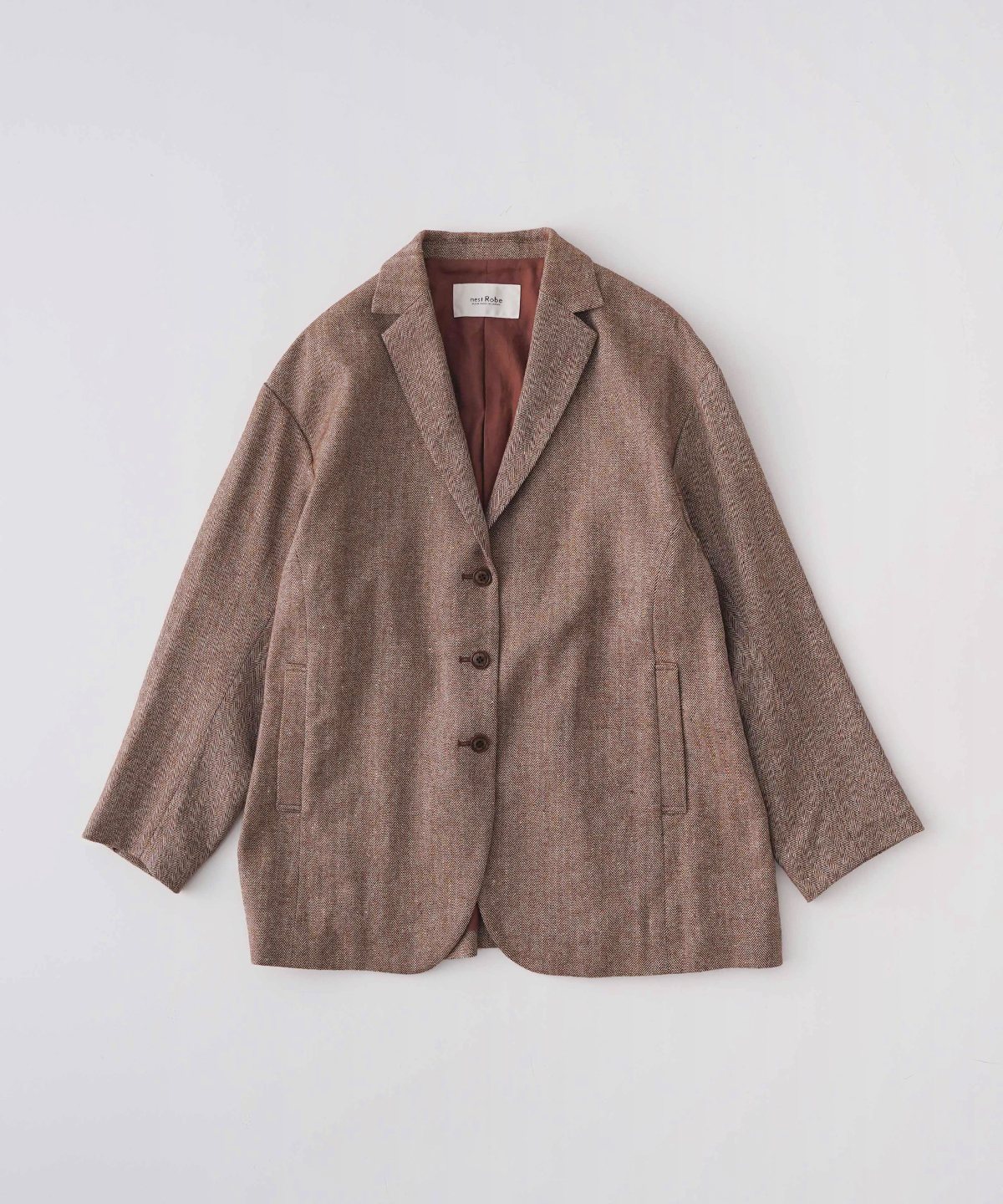 リネンウールヘリンボーンジャケット｜nest Robe / CONFECT ONLINE SHOP