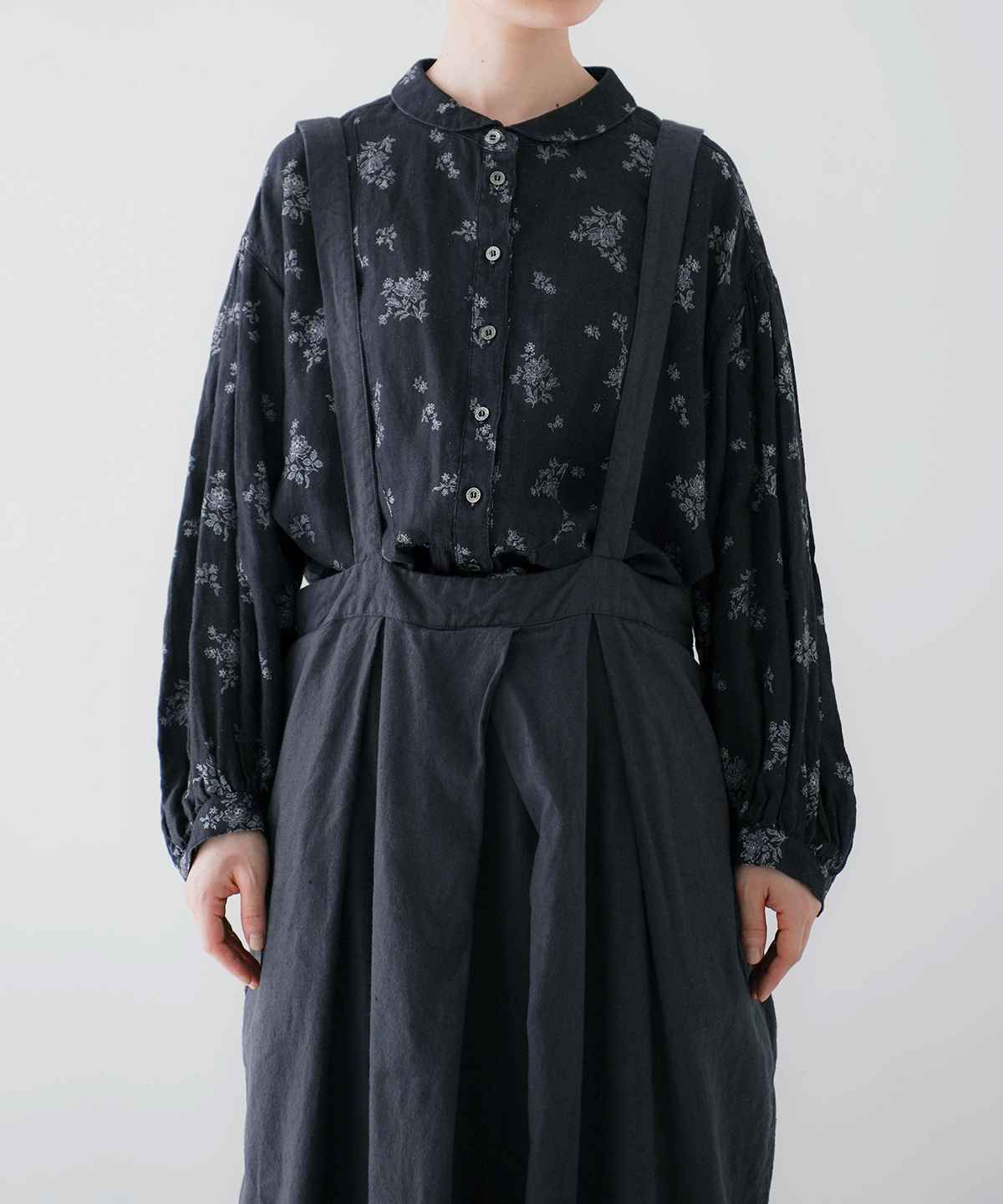UpcycleLino] 起毛タック吊りスカート｜nest Robe / CONFECT ONLINE SHOP
