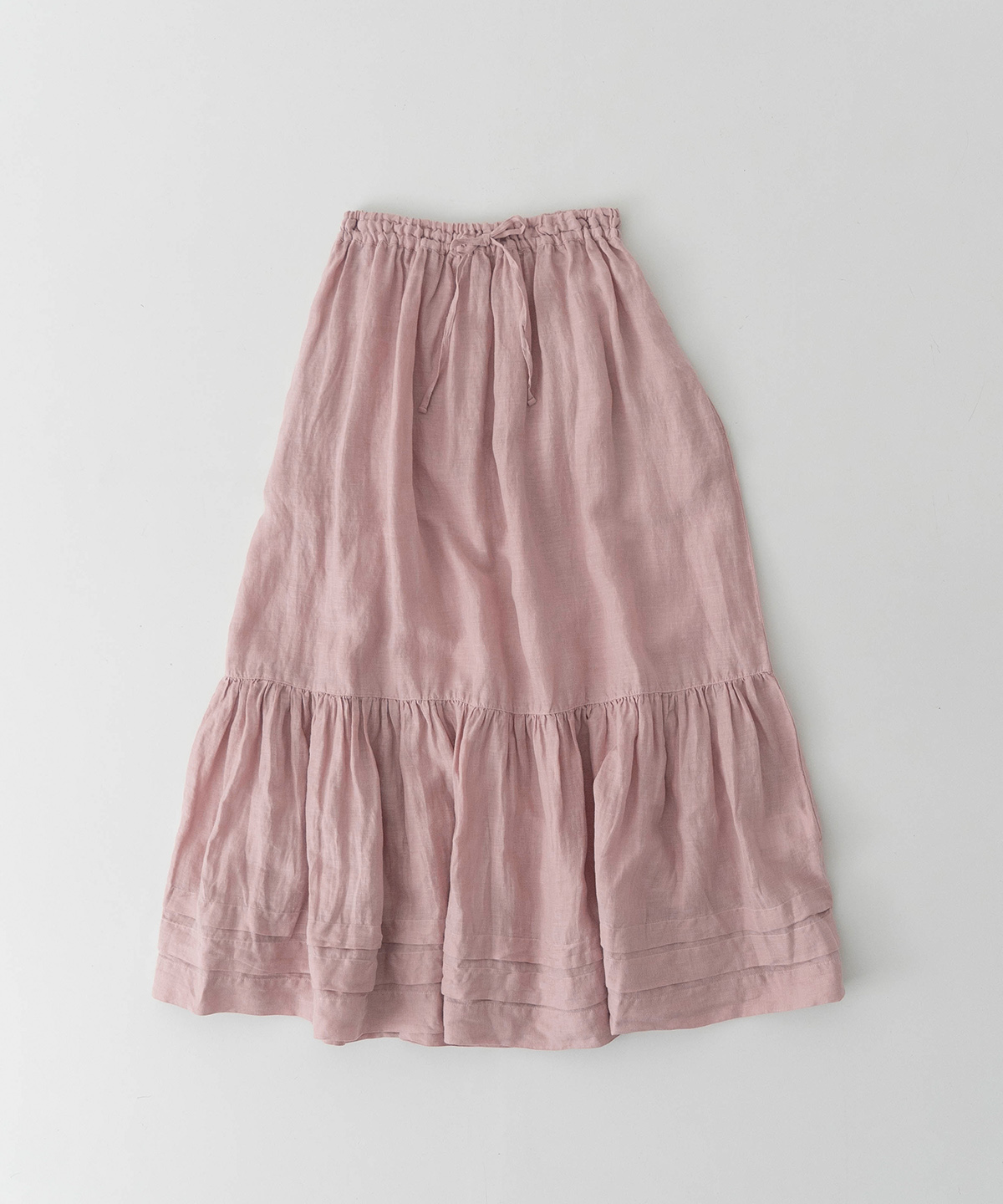 ◎リネン天然染めヘムタックギャザースカート｜nest Robe / CONFECT