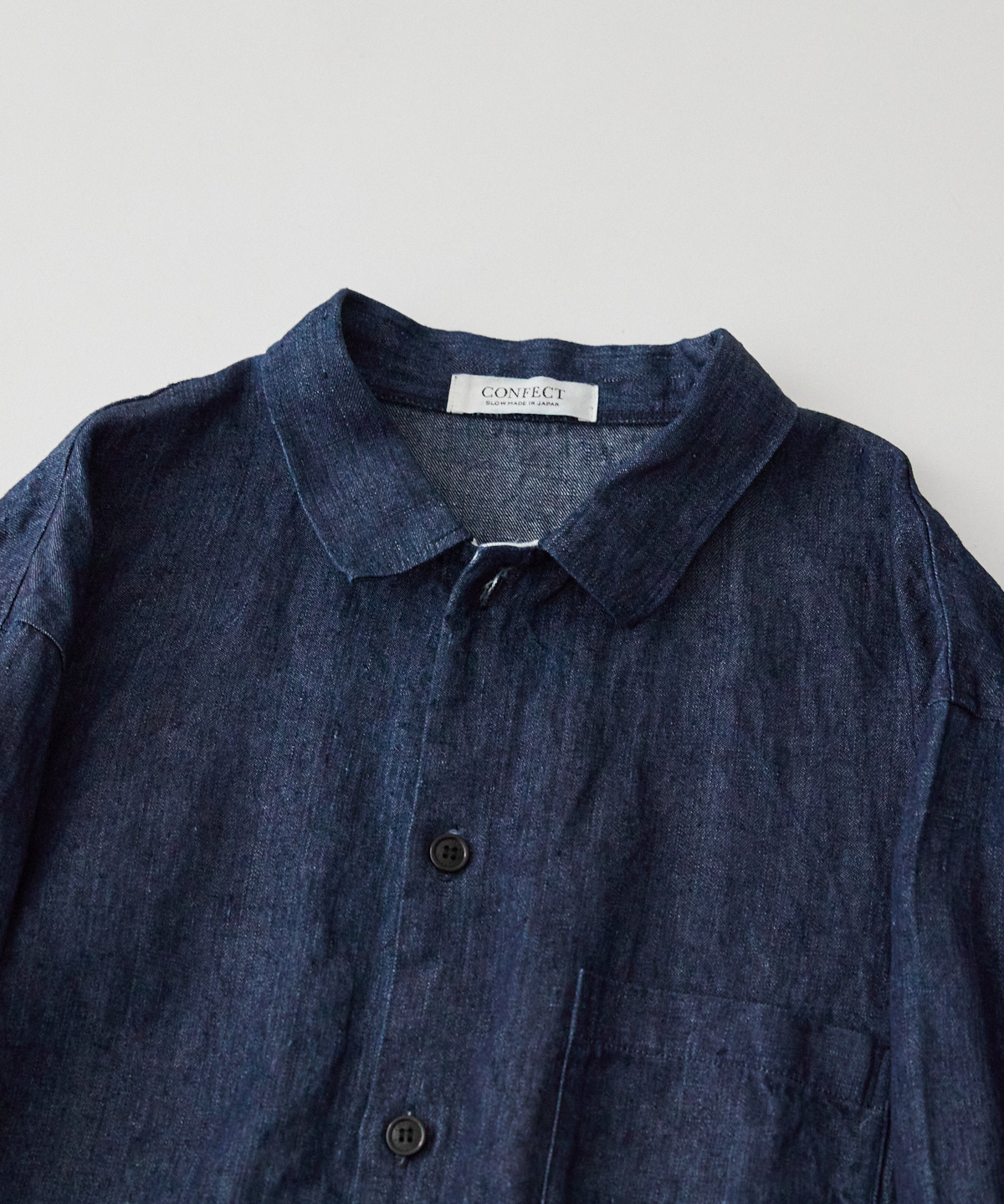 10ozリネンデニム ワークシャツ｜nest Robe / CONFECT ONLINE SHOP