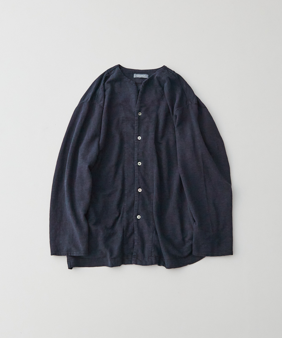 リネンインレー キーネック シャツカーディガン｜nest Robe / CONFECT