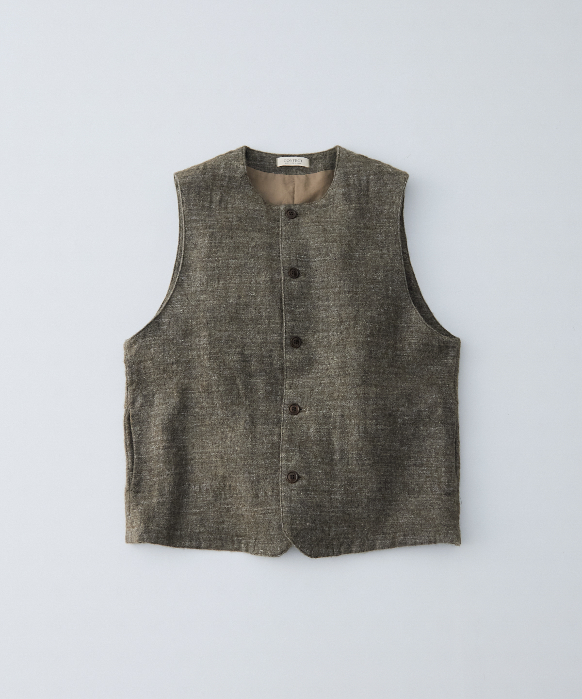 ウールリネン クルーネックベスト｜nest Robe / CONFECT ONLINE SHOP