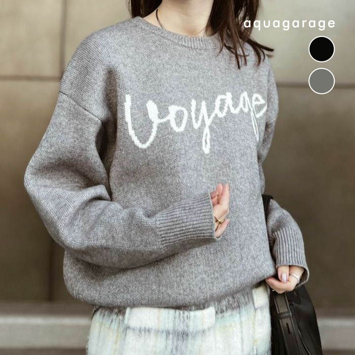 楽天市場】ロゴニットトップス レディース 春 ロゴニット トップス