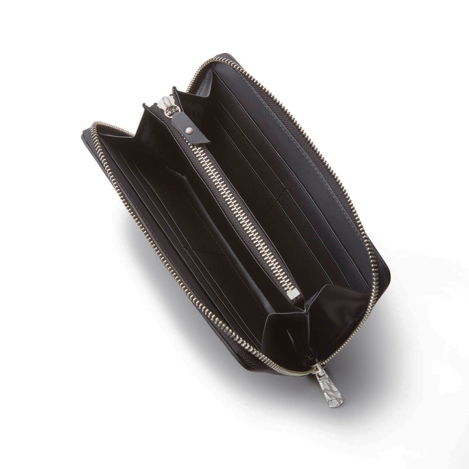 GARNI - Vine Pattern Zip Long Wallet / ブラック | Tempt
