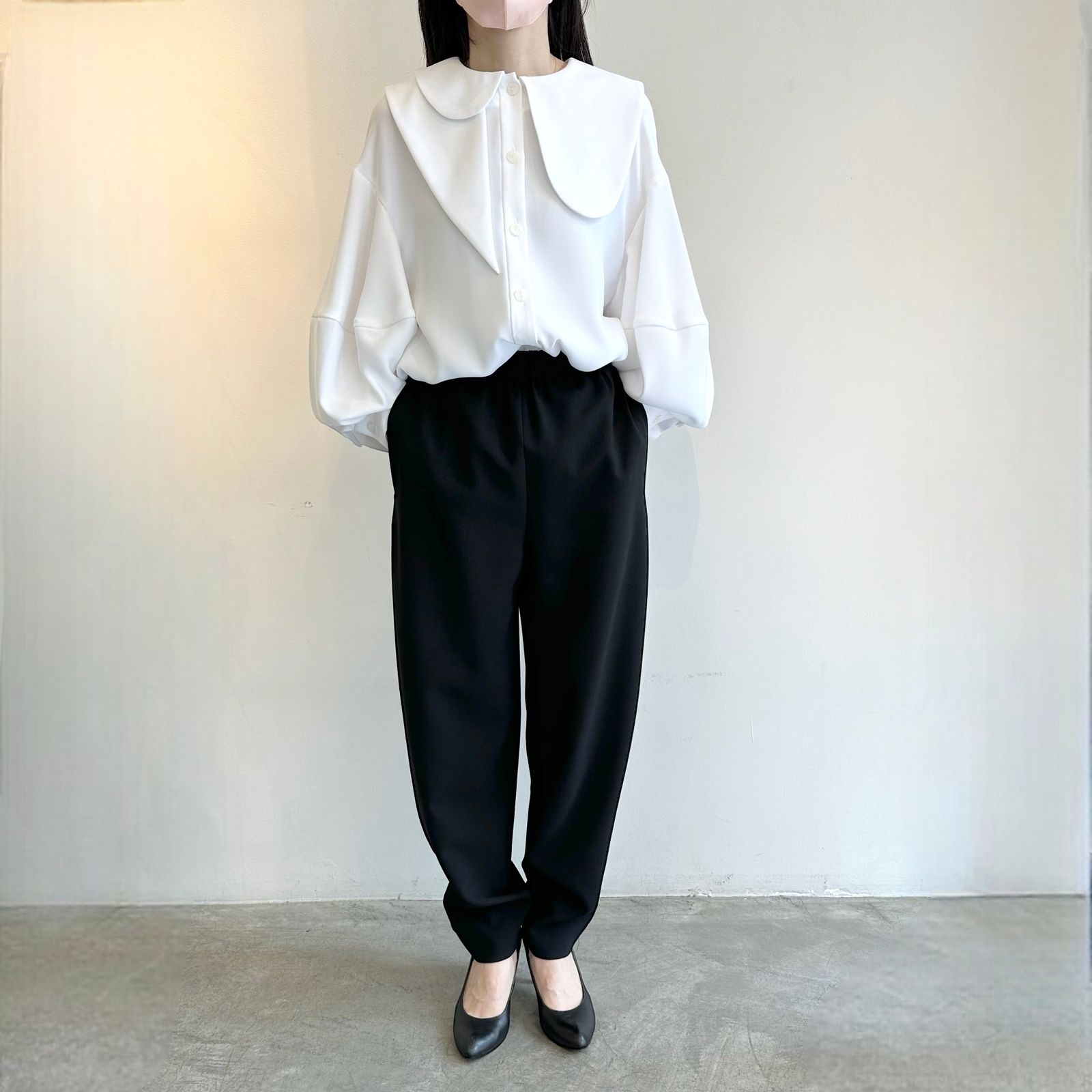 ENFOLD - ASYMMETRY-COLLAR BLOUSE / ブラウス / ホワイト / 2024SS