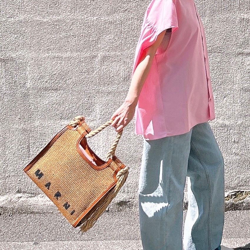 MARNI - ロープハンドル付き MARCELサマーバッグ/ショッピングバッグ
