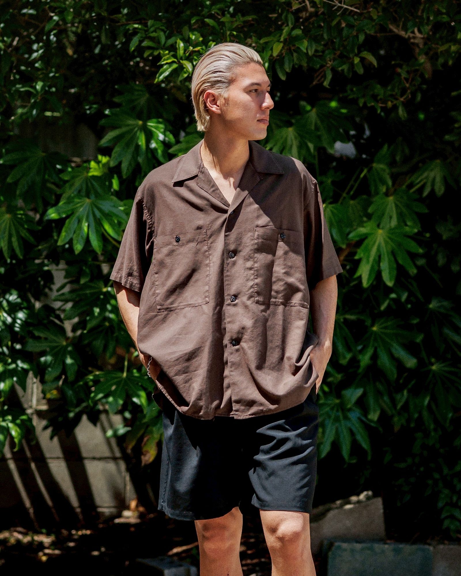 YOKE - ヨーク25SUMMER シャツ GARMENTDYED COTTON SILK TWILL OPEN