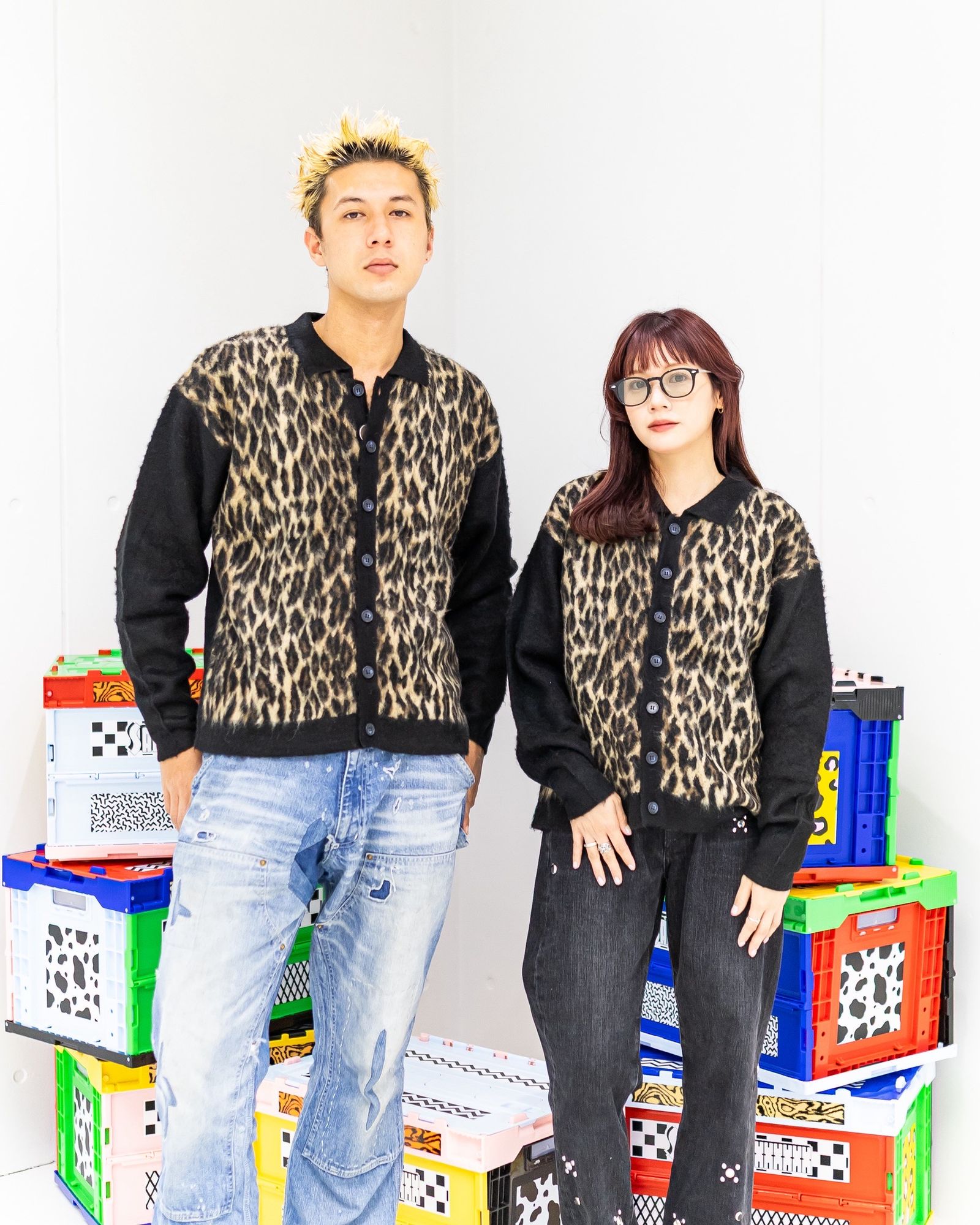 SAINT M×××××× - セントマイケル ニットカーディガン LEOPARD KNIT