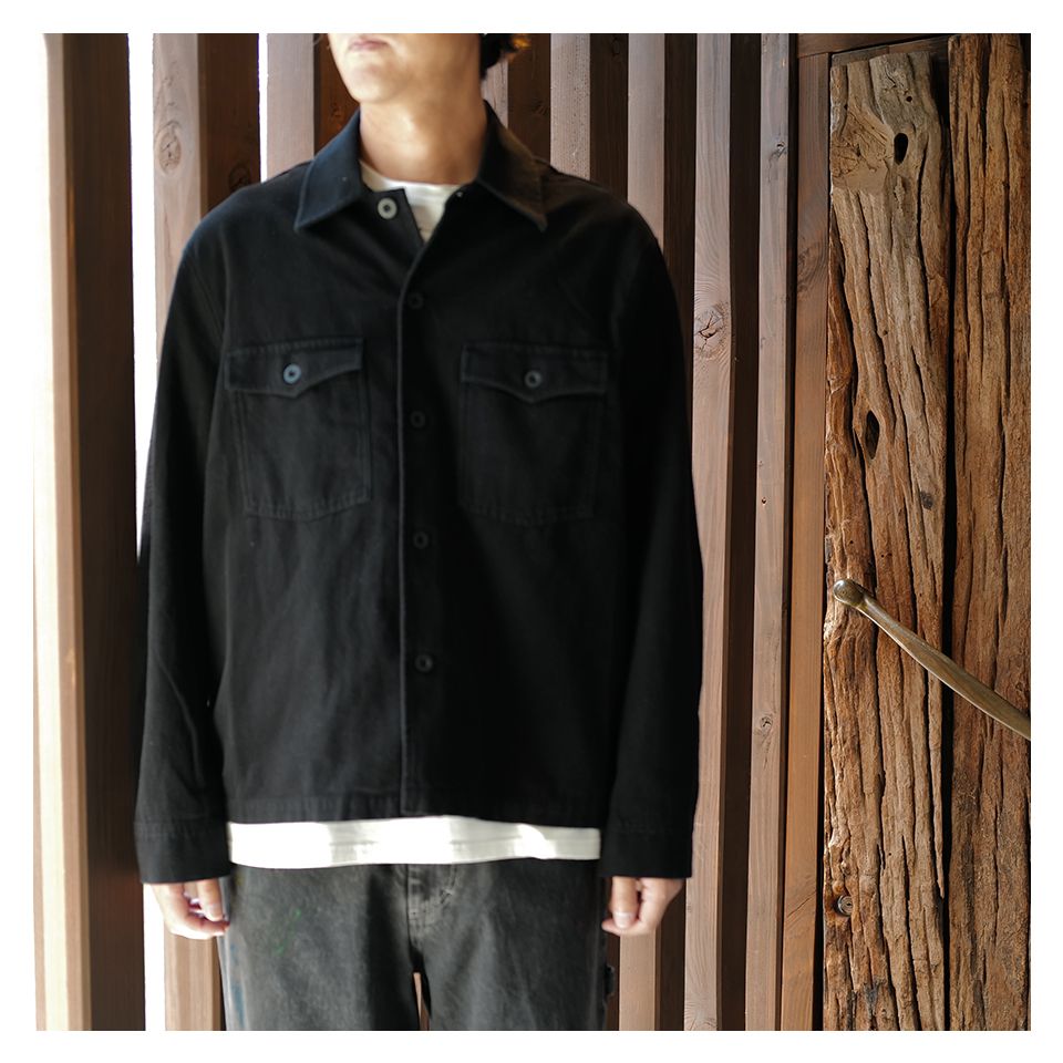 OUR LEGACY - EVENING COACH JACKET Black Brushed Cotton | River