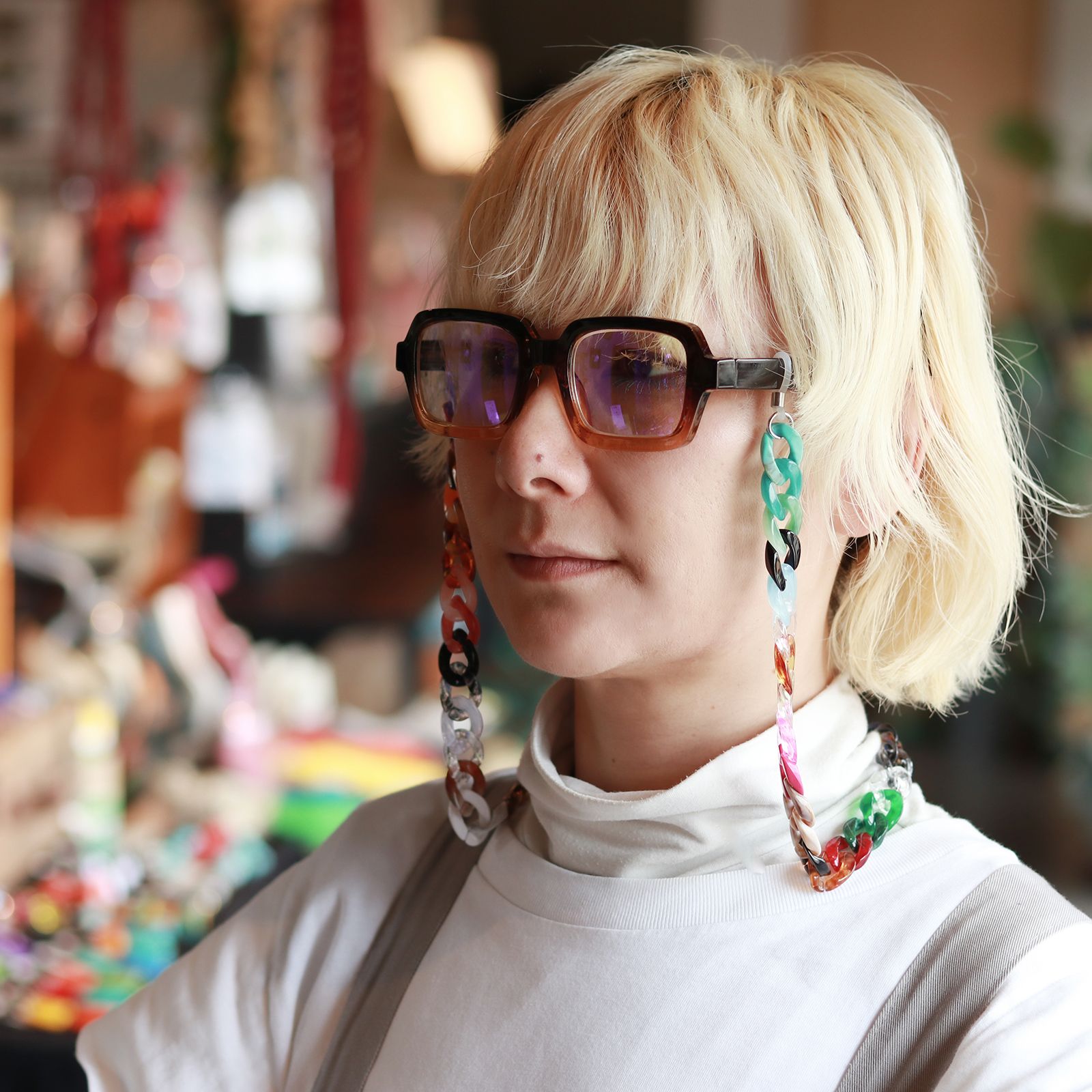 HAVE A LOOK - 「Chunky Chain」グラスチェーン tortoise | corne/コルネ