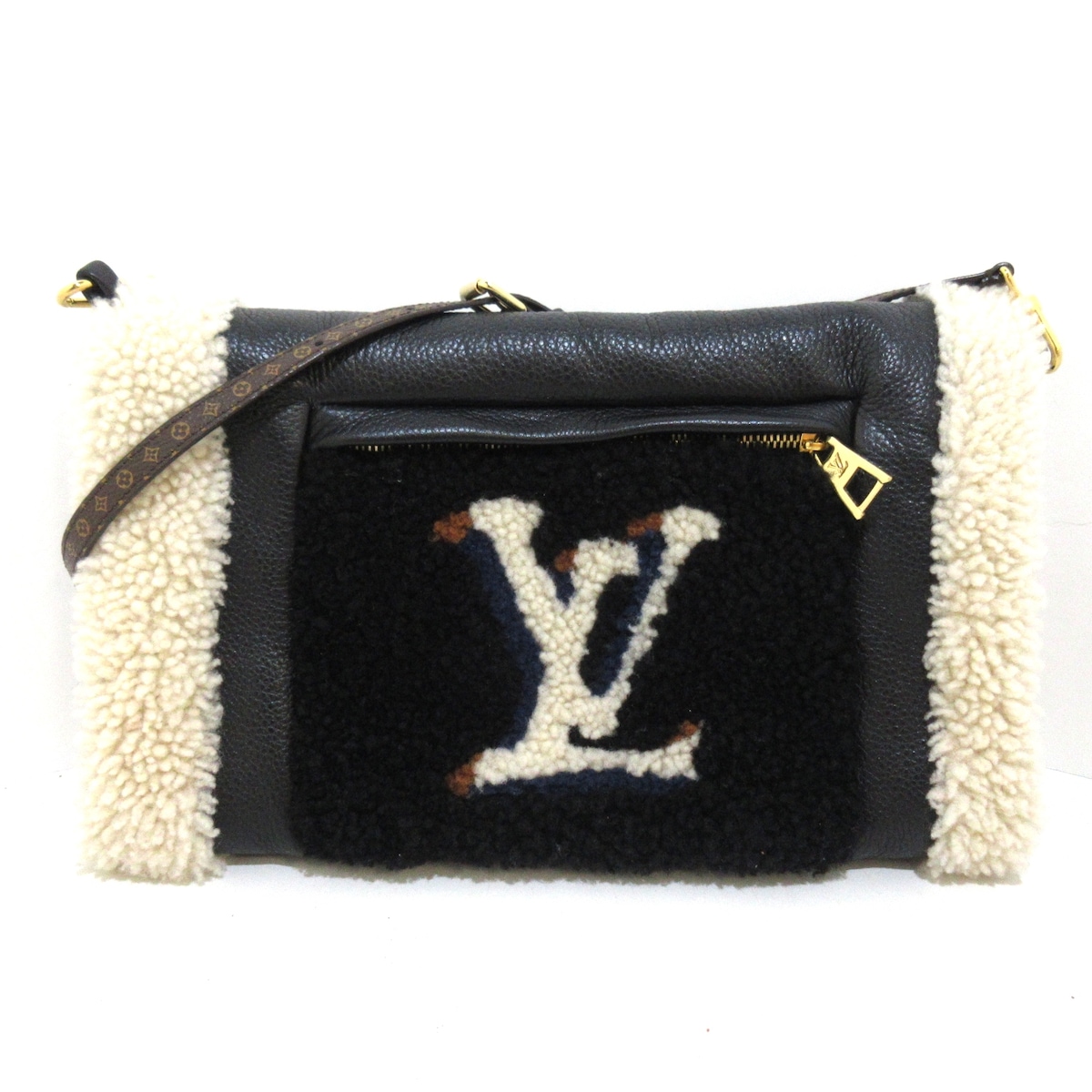 ルイヴィトン/ショルダーバッグ/マンション・ムートン テディ/黒