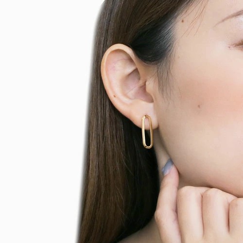 送料無料】18金 K18 18k GOLD ゴールド 地金 ピアス ロングピアス