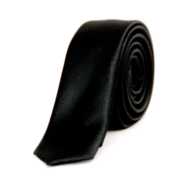超極細ナロー3.8cmSilkBlackNeckTie シルクブラックネクタイ
