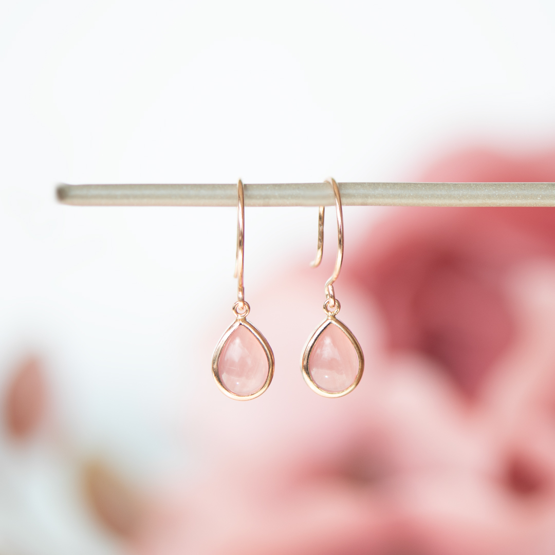 フックピアス K10ピンクゴールド 北海道産インカローズ(JLージュエルー