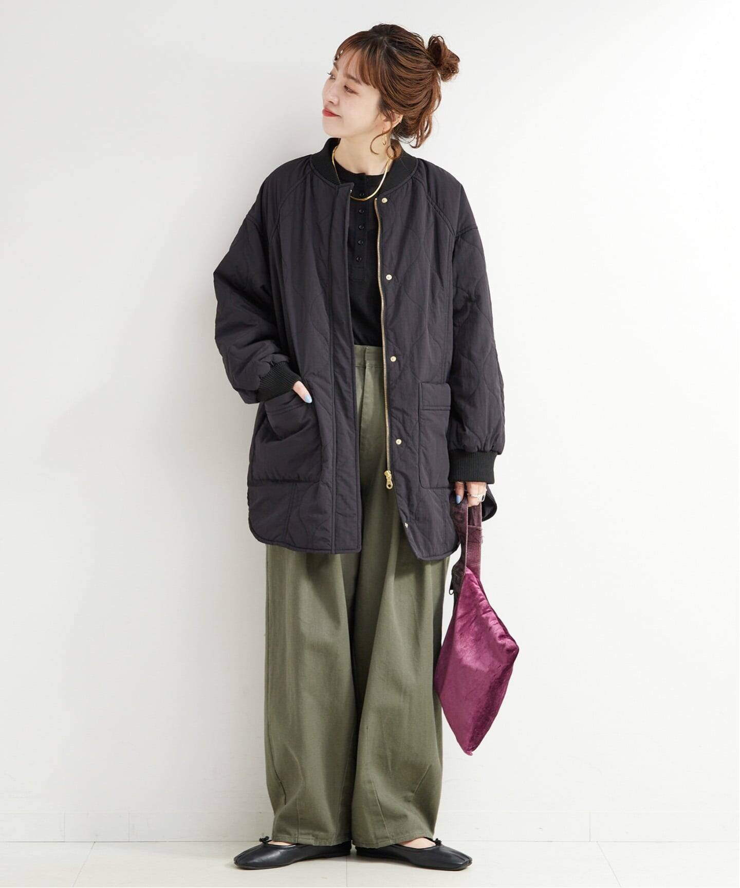 追加5》保温 / リブ付き中綿ブルゾン（中綿・キルティング）｜B.C