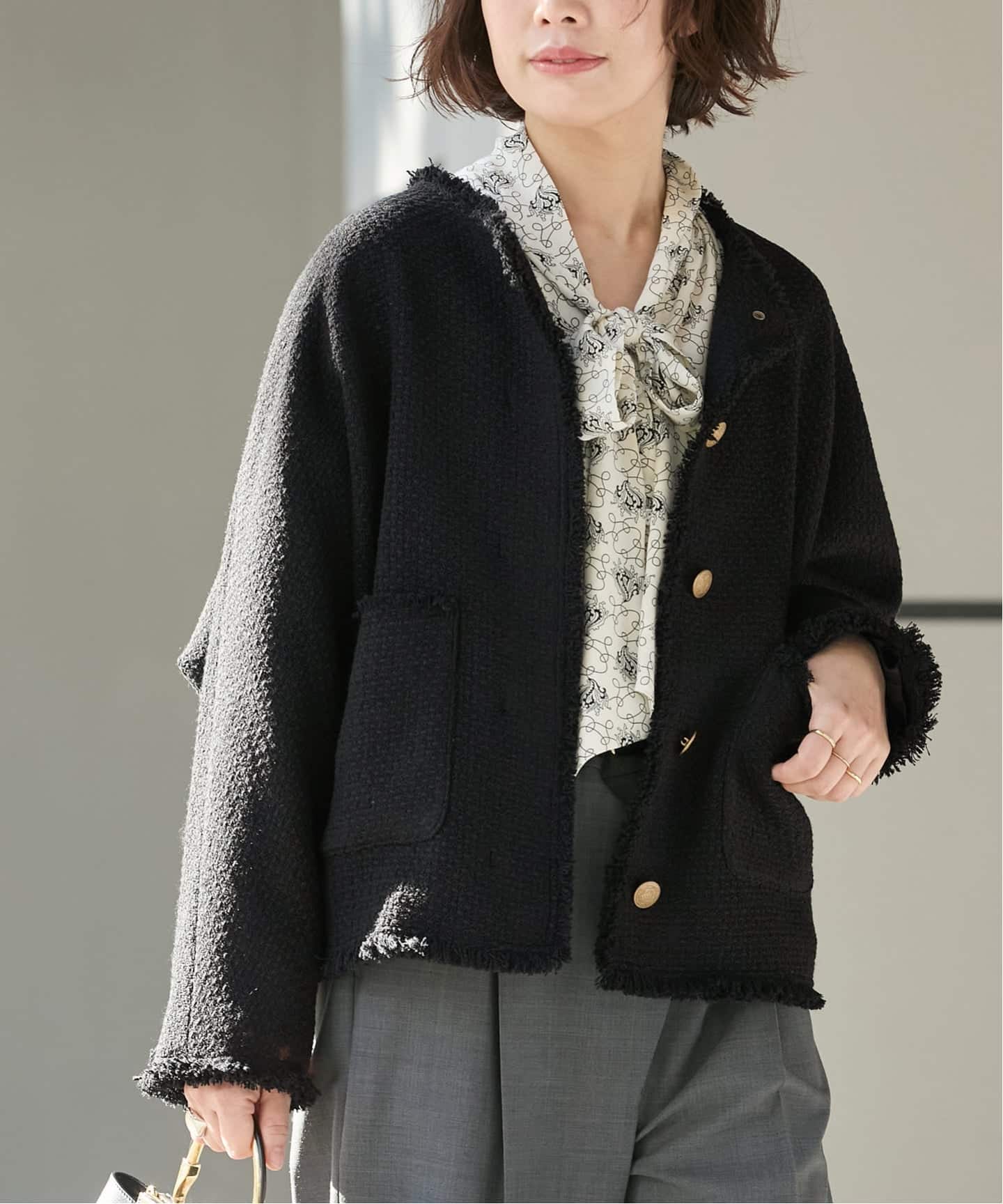 追加5》【金子綾さん着用】GIOLICATWEED ドルマンジャケット（ノー