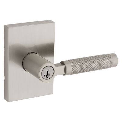 Satin Nickel Prava Lever (Rectangle) - Bed/Bath | Kwikset