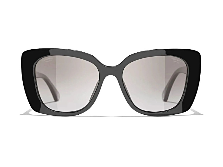 Chanel Black Frame/ Gray Polarized Lens Sunglasses - 111ZLA | JTV