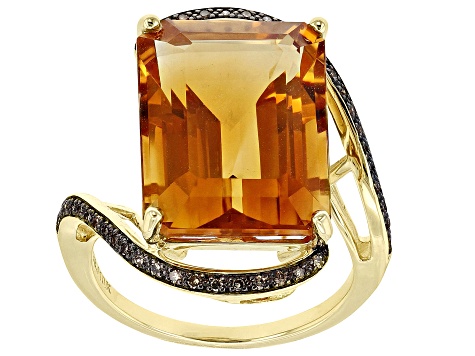 Orange Madeira Citrine 10K Yellow Gold Ring 9.46ctw - JTS080 | JTV